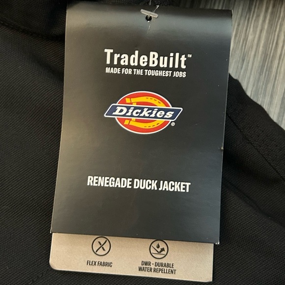 Dickies Men's Black Renegade Waterproof Flex Duck Jacket | Size Large | NWT - Picture 8 of 8